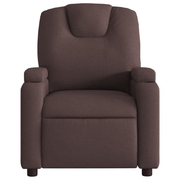 Reclinerfåtölj mörkbrun tyg