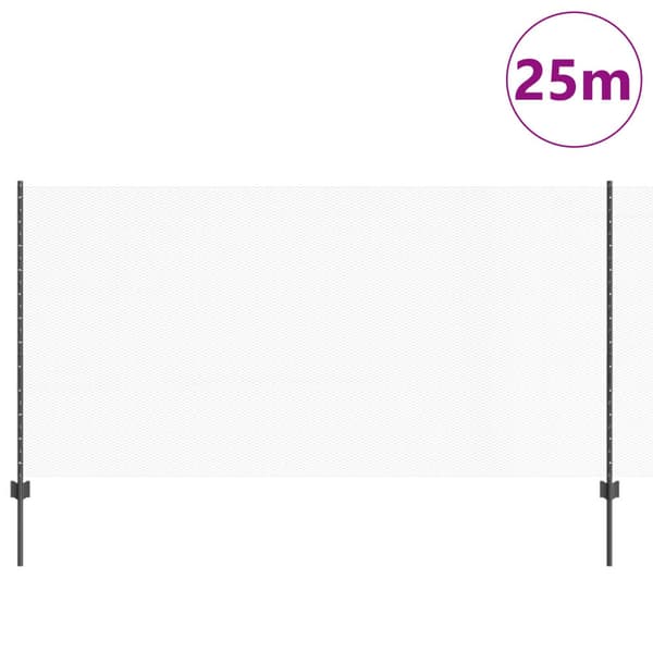 Stängsel med stolpe Grå 1,2 x 25 m Stål