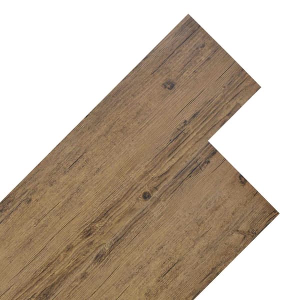 Golvplankor Valnöt Brun 5,26 m² 18 st PVC