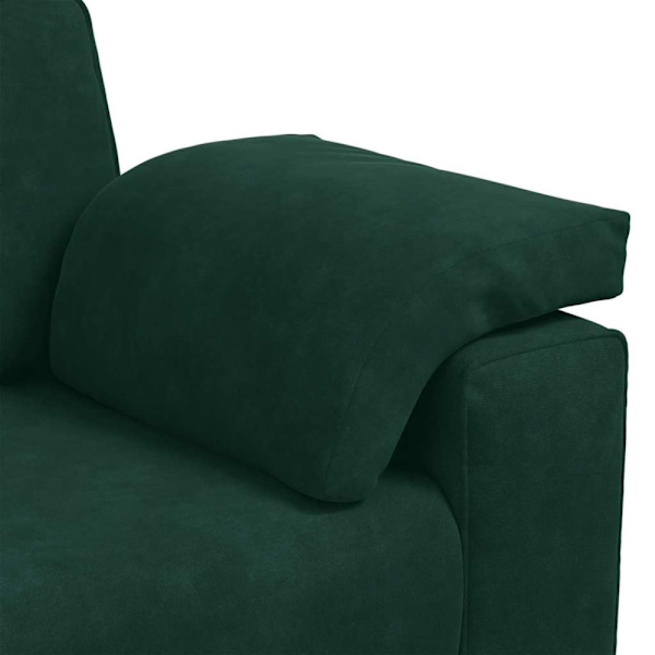 Tvåsitssoffa mörkgrön 160x77x82 cm sammet