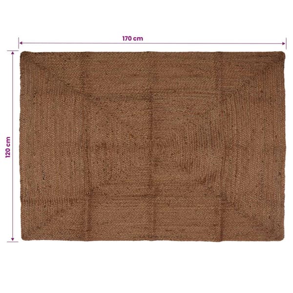 Områdesmatta Grå 120 x 170 cm Jute