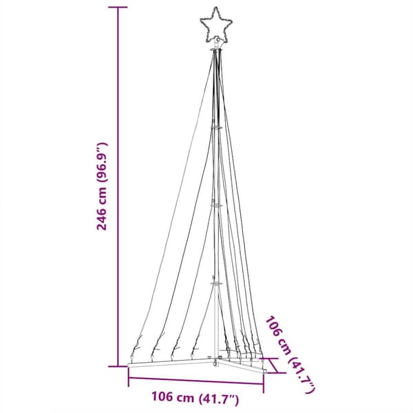 LED julgran 447 LEDs kallvit 250 cm
