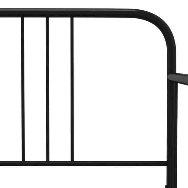 Sängram bäddsoffa svart metall 90x200 cm
