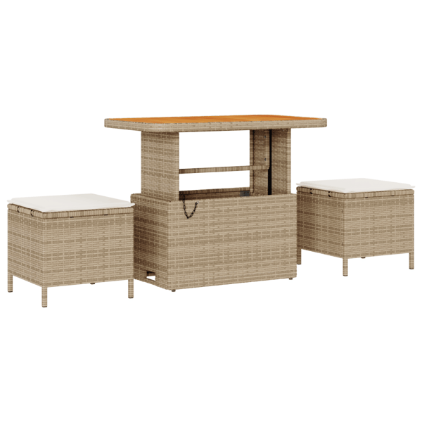 Trädgårdsoffset 8 st 7-Antal sittplatser Beige och gräddfärgad