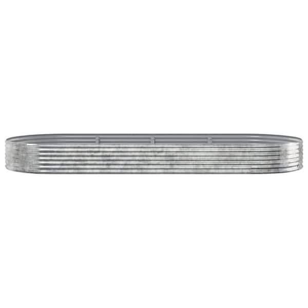 Odlingslåda galvaniserat stål 373x140x36 cm silver