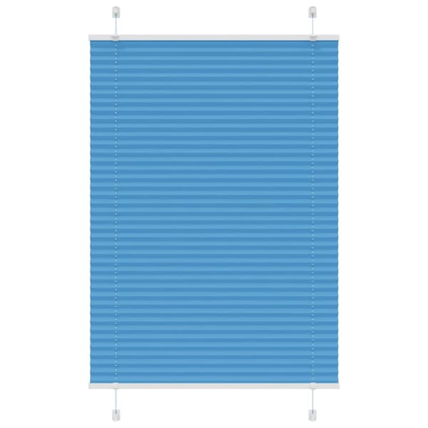 Plisserad persienn blå 80x100 cm tyg bredd 79,4 cm polyester