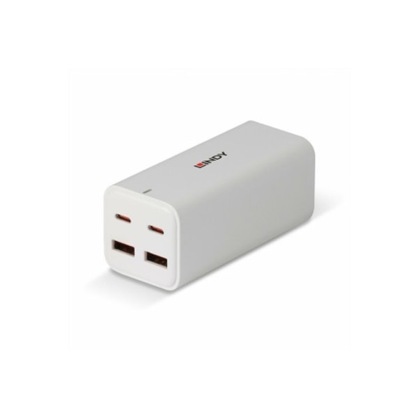 Lindy strömadapter - 2 x USB-C, 2 x USB - 100 Watt Vit