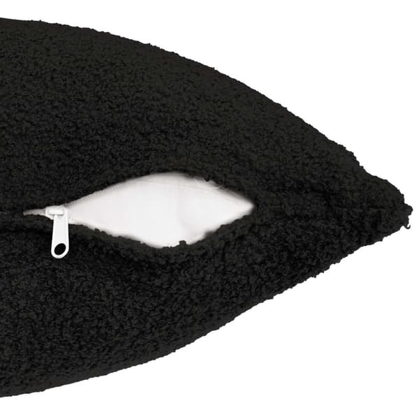 Kuddöverdrag 6 st HEERLEN Svart 30 x 50 cm Bouclé