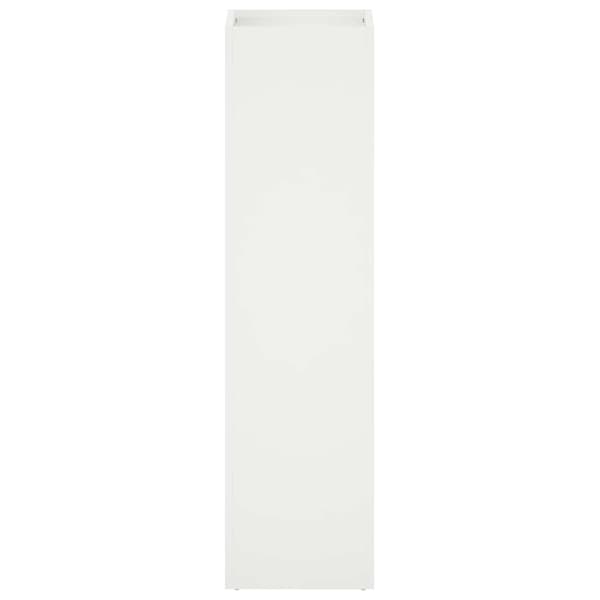 Trädgårdsplanterare 2 st Vit 20 x 20 x 75 cm Kallvalsat stål