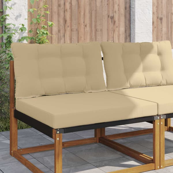 Utomhus Soffa Kudde 2 pcs Beige Polyester