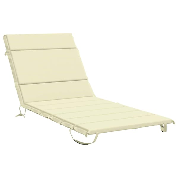 Solstol Kudde GEMERT 100% Polyester Gräddvit 200 x 80 x 3 cm