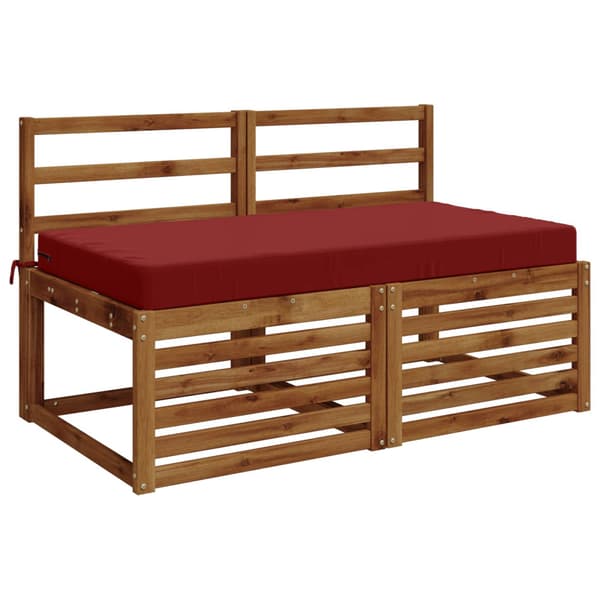 Sittkudde SOEST 100% Polyester Vinröd 120 x 60 x 10 cm
