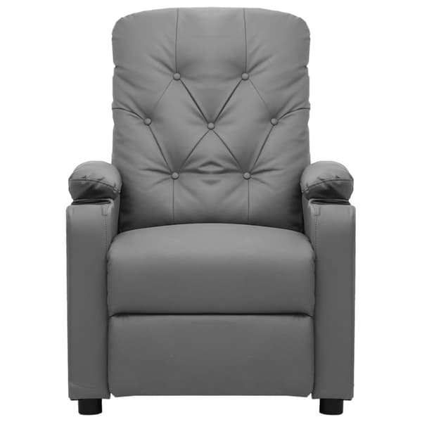 Massagefåtölj grå konstläder