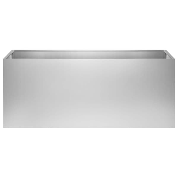 Trädgårdsplanterare 2 st Silver 100 x 30 x 40 cm