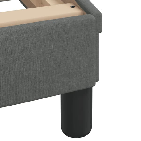 Bed Frame without Mattress "Hvar" Dark Grey 90x190 cm Fabric
