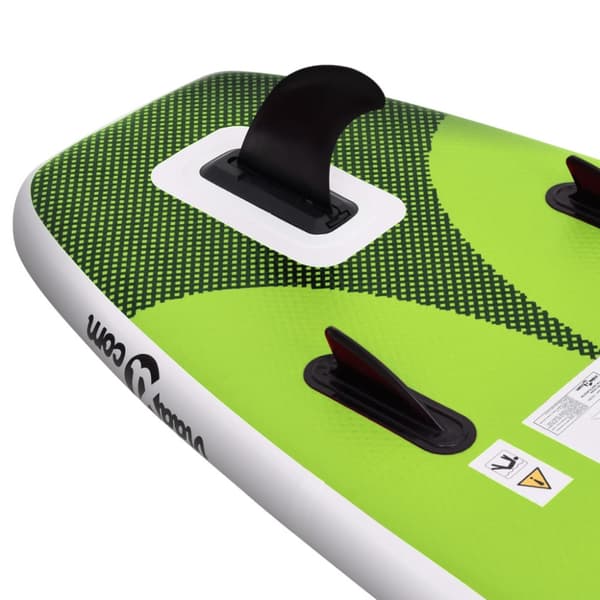 Upplåsbar SUP-bräda set grön 300x76x10 cm
