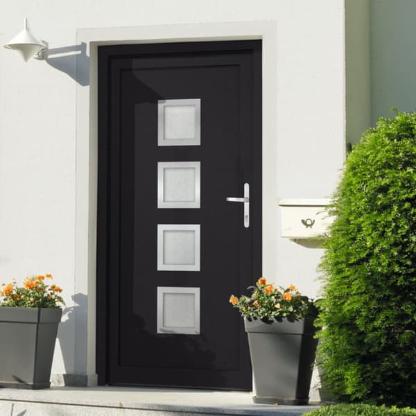 Ytterdörr antracit 98x190 cm PVC