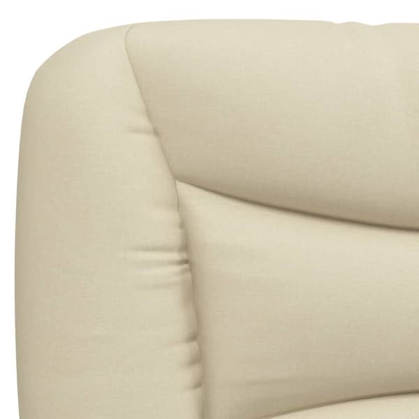 Bed Frame without Mattress "Hvar" Cream 90x200 cm Fabric