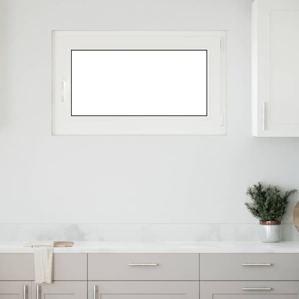 Källarfönster RISOR Vit 100 x 60 cm PVC och glas