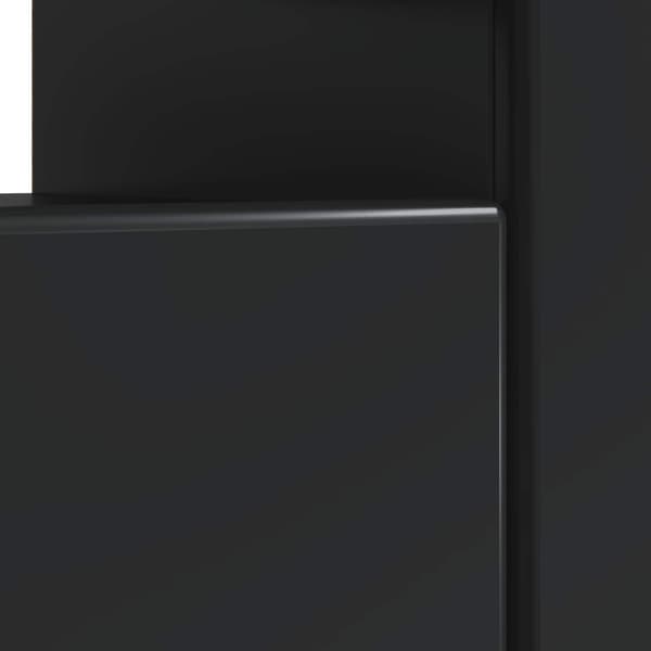 LED TV-skåp Svart Konstruerat trä