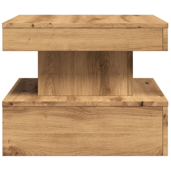 Soffbord med LED ek 50x50x40 cm