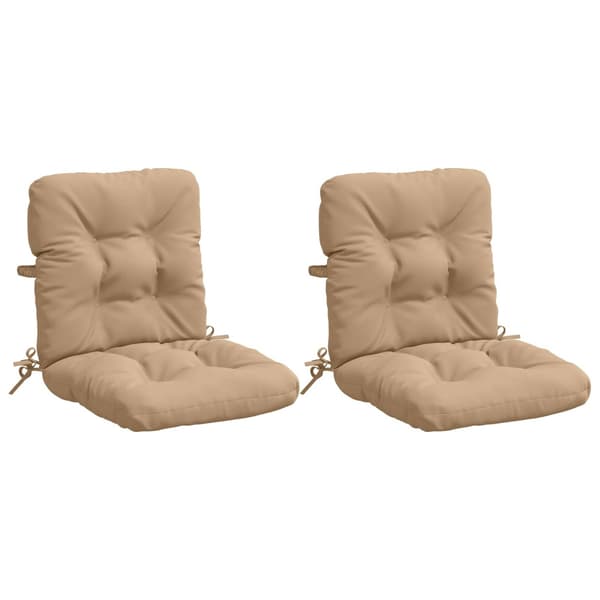 2-delade Höga Ryggstolsdynor VIANEN 2 st 100% Polyester Sand