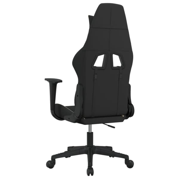 Gamingstol svart och gräddvit tyg
