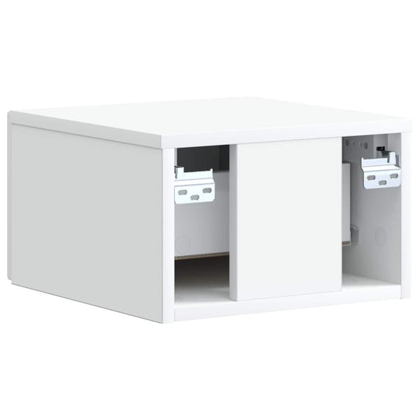 Väggmonterat Sängbord med låda 2 pcs Vit 33 x 34,5 x 20 cm