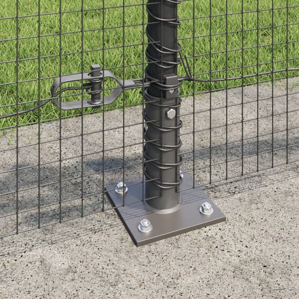 Stängselstolpe Grå 10 x 0,5 m (19 x 19 mm nät) Stål