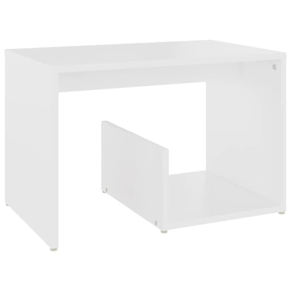 Sidobord vit 59x36x38 cm konstruerat trä