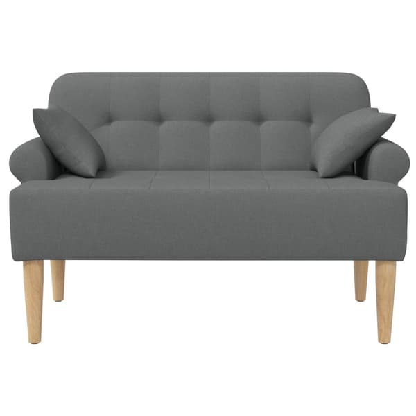 Loveseat med knapprapport Mörkgrå 120 x 65 x 79 cm Tyg