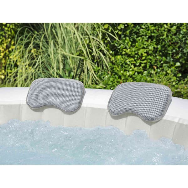 Bestway Spa Badkudde 2 st Stål och PVC Grå