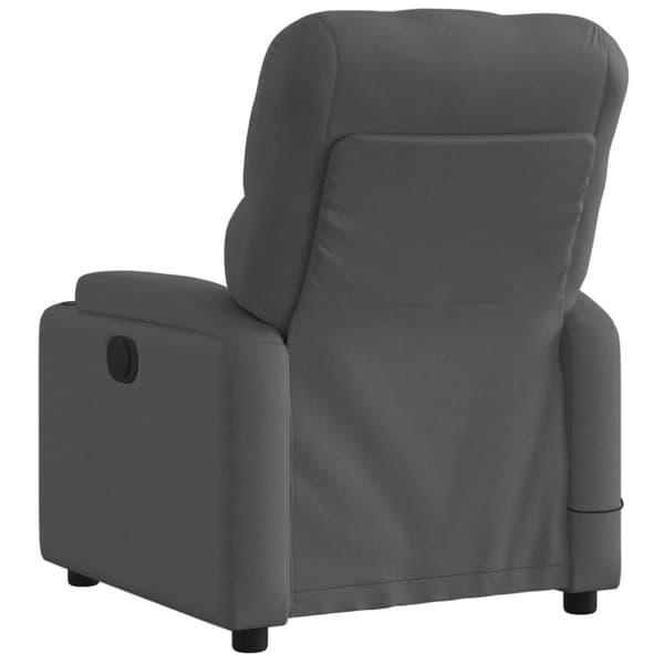 Elektrisk massagefåtölj mörkgrå tyg