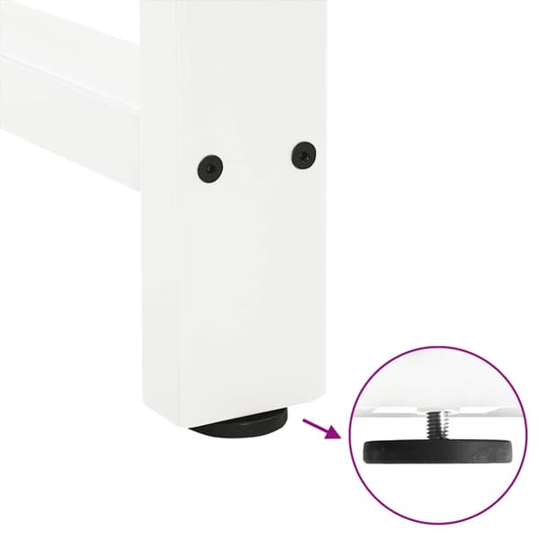 Matbordsben vita 2 st 50x(72-73) cm stål