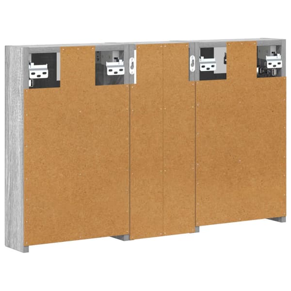 Badrumsskåpsset 3 st 80 x 10,5 x 50 cm Konstruerat trä