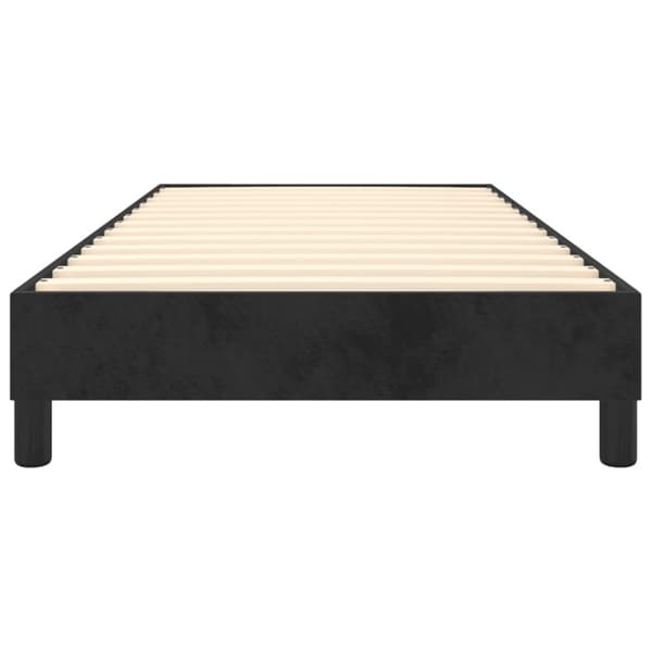 Boxspring-sängram svart 80x200 cm sammet
