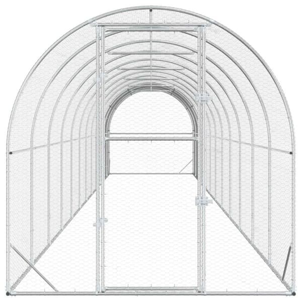 Hönsgård Silver 1200 x 200 x 200 cm Galvaniserat stål