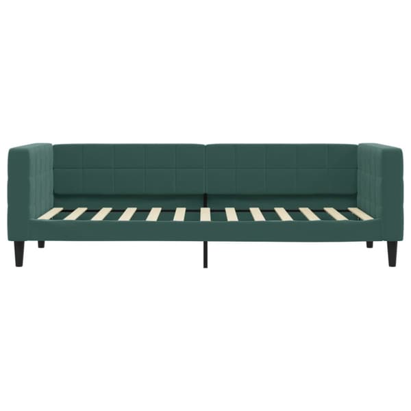Dagbädd utdragbar mörkgrön 80x200 cm sammet
