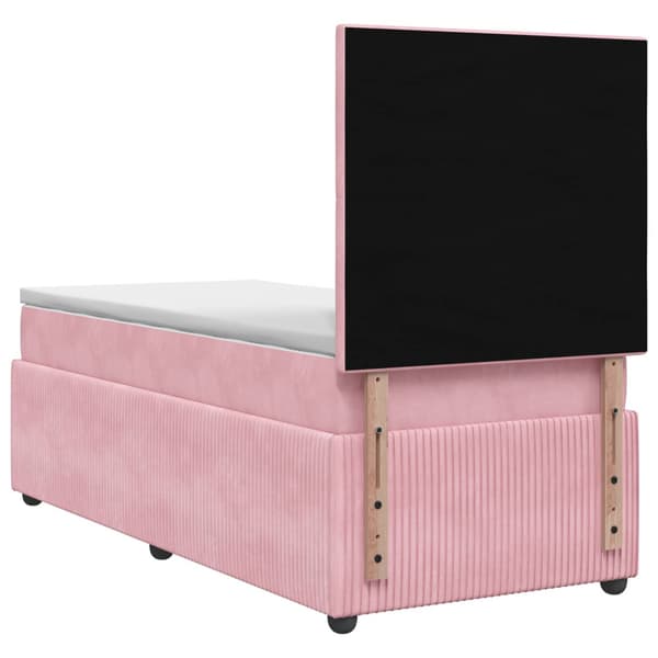 Kontinentalsäng med madrass Rosa 80 x 200 cm Sammet