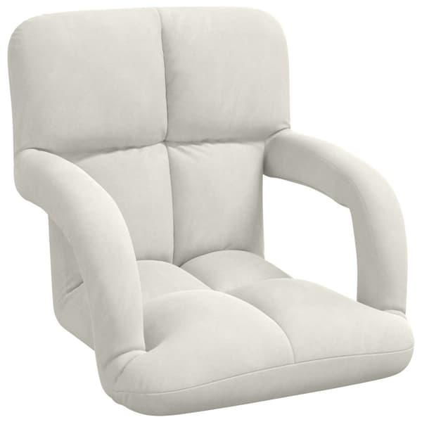 Golvstol Kräm 58 x 62 x 58 cm Sammet