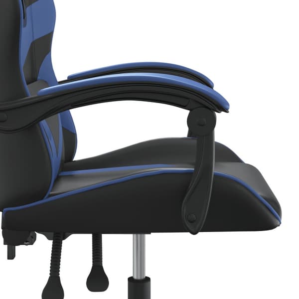 Gamingstol svart och blå konstläder