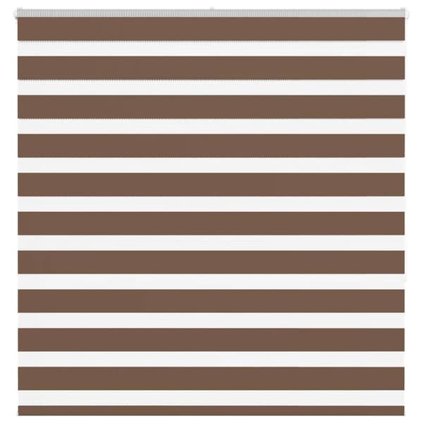 Rullgardin zebra brun 140x150 cm tyg bredd 135,9 cm polyester