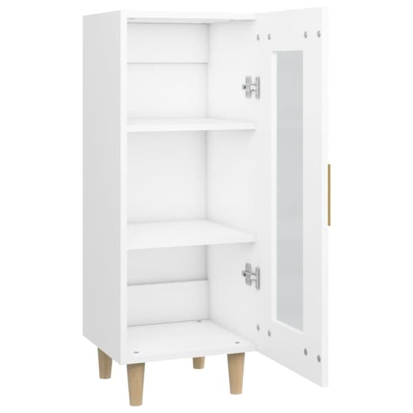 Skänk vit 34,5x34x90 cm konstruerat trä