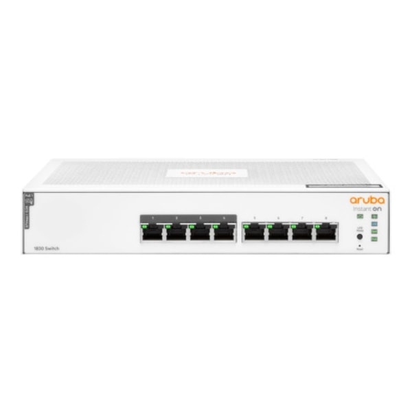 HPE Networking Instant On 1830 8G 4p Class4 PoE 65W Switch - switch - 8 portar - smart - rackmonterbar