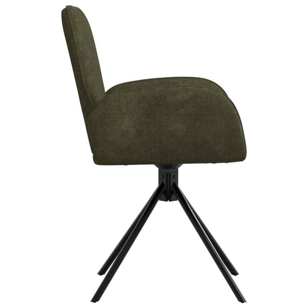 Svängande Matstolar 2 pcs Faux Mockaläder Armégrön