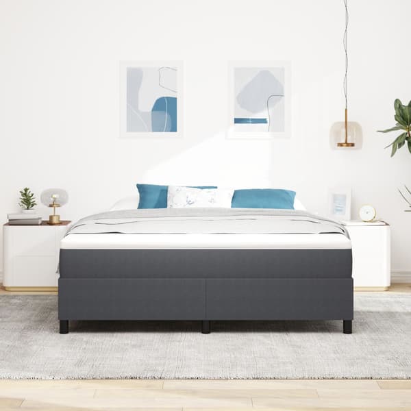 Bäddfjäder Mörkgrå och vit 180 x 200 cm Kordread tyg