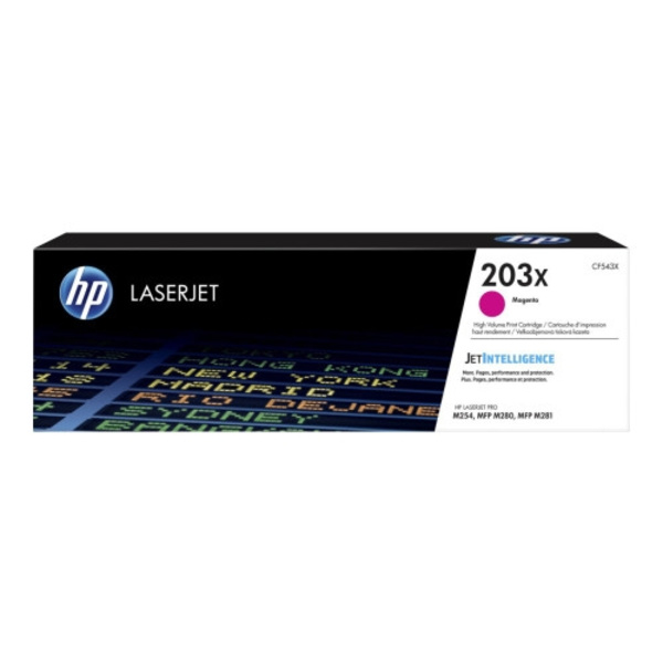 HP 203X - Lång livslängd - magenta - original - LaserJet - tonerkassett (CF543X)