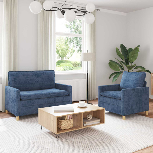 Soffset 2 pcs Blå Polyester