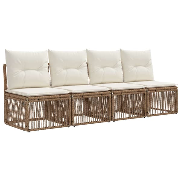 Trädgårdsoffset 13 pcs Beige och krämvit konstrotting