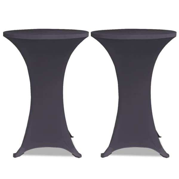 Bordsöverdrag 2 st 60 cm stretch antracit
